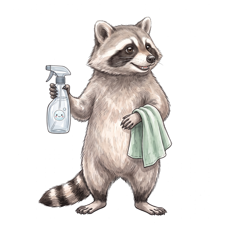Rakun ze spryskiwaczem – dział chemii